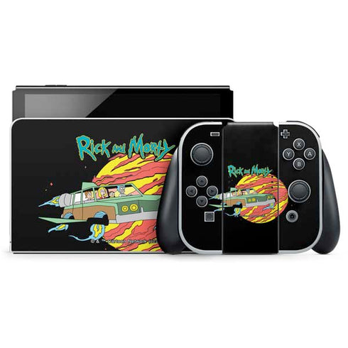 Adult Swim Rick and Morty Family Wagon Nintendo Switch OLED (2021) Skin