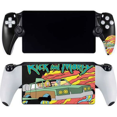 Adult Swim Rick and Morty Family Wagon PlayStation Portal Remote Player Skin