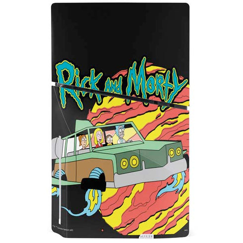 Adult Swim Rick and Morty Family Wagon PS5 Slim Disk Bundle Skin