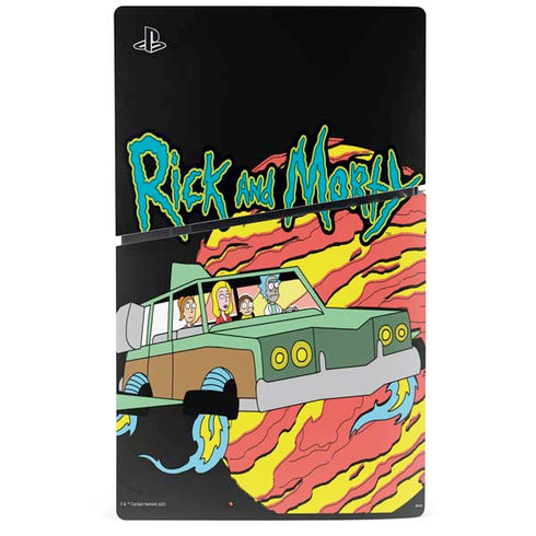 Adult Swim Rick and Morty Family Wagon PS5 Slim Digital Edition Bundle Skin