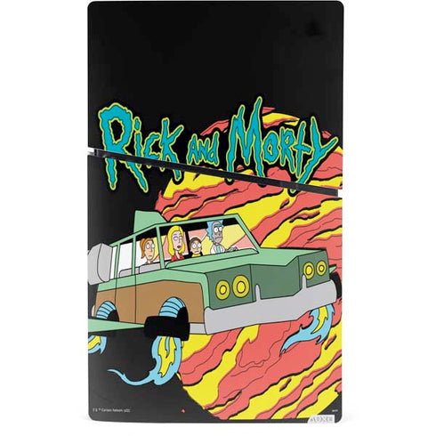 Adult Swim Rick and Morty Family Wagon PS5 Slim Digital Edition Bundle Skin