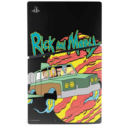 Adult Swim Rick and Morty Family Wagon PS5 Slim Digital Edition Console Skin