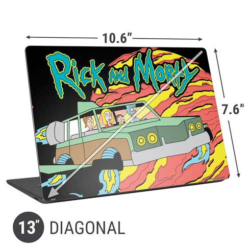 Adult Swim Rick and Morty Family Wagon Universal Laptop 13in (10.6 x 7.6in) Skin