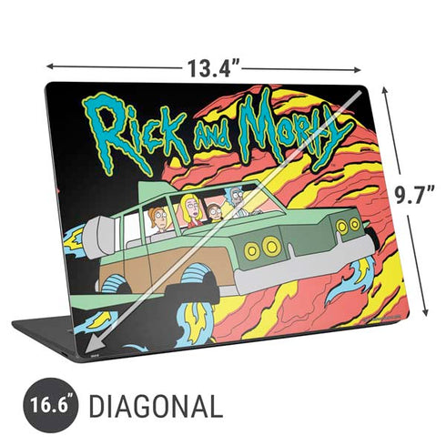Adult Swim Rick and Morty Family Wagon Universal Laptop 16.6in (13.4 x 9.7in) Skin