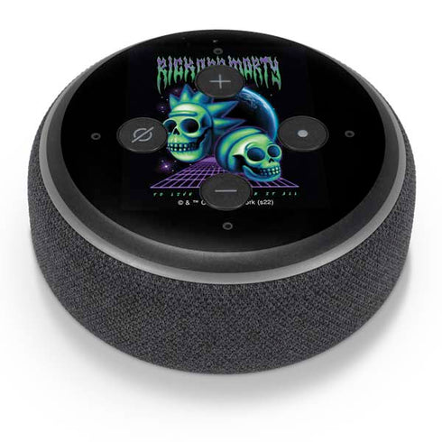Adult Swim Rick and Morty Neon Skulls Amazon Echo Dot Skin