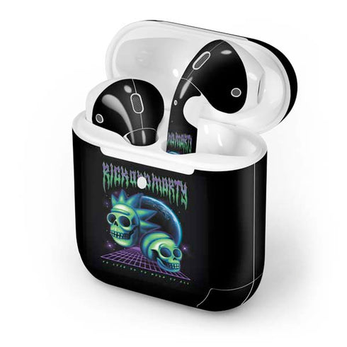 Adult Swim Rick and Morty Neon Skulls Apple AirPods 2 Skin