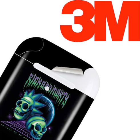 Adult Swim Rick and Morty Neon Skulls Apple AirPods Skin