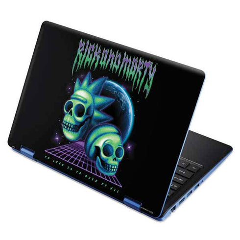 Adult Swim Rick and Morty Neon Skulls Aspire R11 11.6in Skin