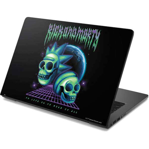 Adult Swim Rick and Morty Neon Skulls Dell Chromebook Skin