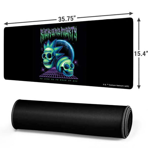 Adult Swim Rick and Morty Neon Skulls Gaming Mouse Pad