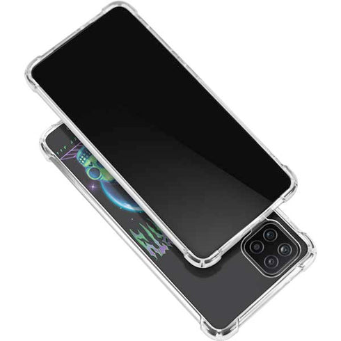 Adult Swim Rick and Morty Neon Skulls Galaxy A12 Clear Case