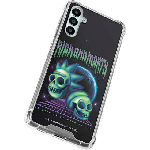Adult Swim Rick and Morty Neon Skulls Galaxy A14 5G Clear Case