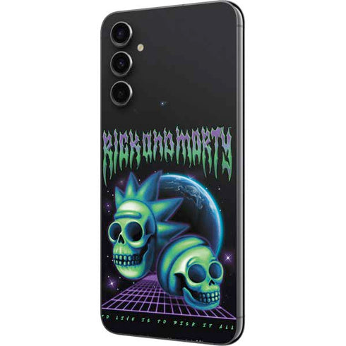 Adult Swim Rick and Morty Neon Skulls Galaxy A14 5G Skin