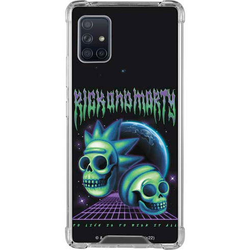 Adult Swim Rick and Morty Neon Skulls Galaxy A51 5G Clear Case