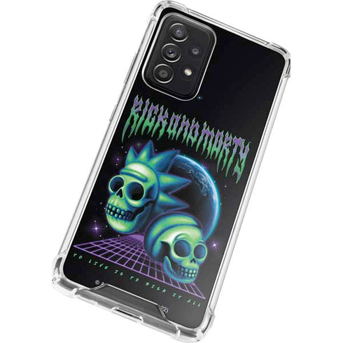 Adult Swim Rick and Morty Neon Skulls Galaxy A52 5G Clear Case