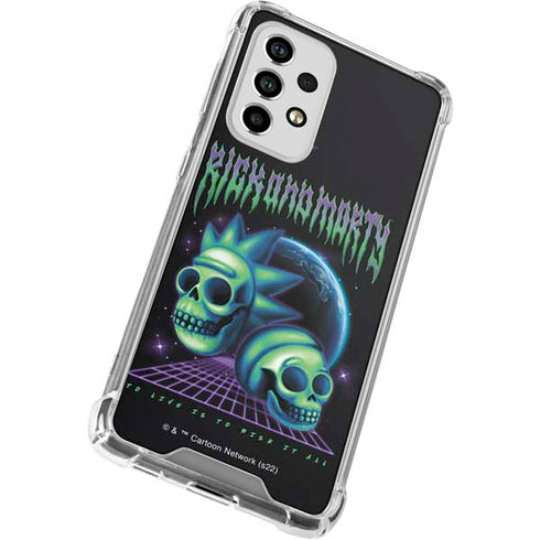 Adult Swim Rick and Morty Neon Skulls Galaxy A53 5G Clear Case