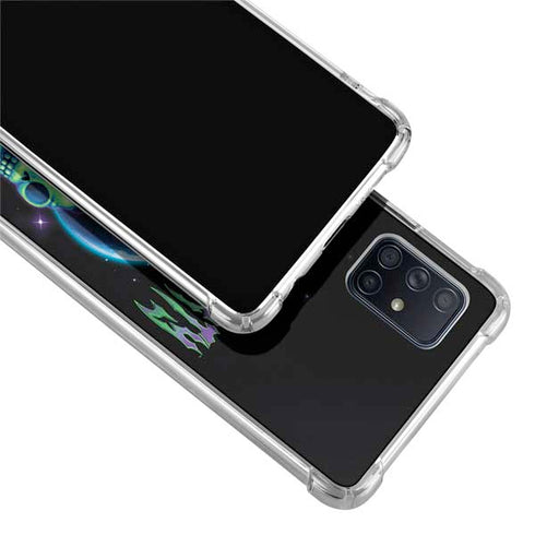 Adult Swim Rick and Morty Neon Skulls Galaxy A71 5G Clear Case