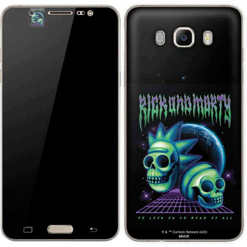 Adult Swim Rick and Morty Neon Skulls Galaxy J7 Skin