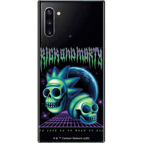Adult Swim Rick and Morty Neon Skulls Galaxy Note 10 Skin