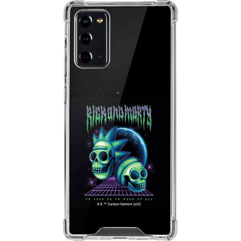 Adult Swim Rick and Morty Neon Skulls Galaxy Note20 5G Clear Case