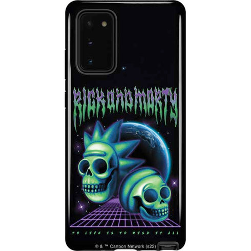 Adult Swim Rick and Morty Neon Skulls Galaxy Note20 5G Pro Case