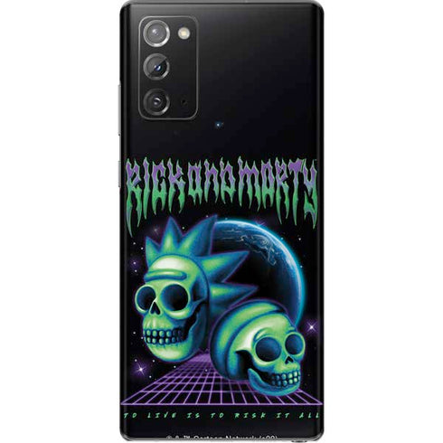 Adult Swim Rick and Morty Neon Skulls Galaxy Note20 5G Skin
