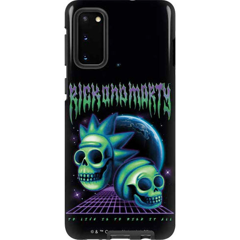 Adult Swim Rick and Morty Neon Skulls Galaxy S20 Pro Case