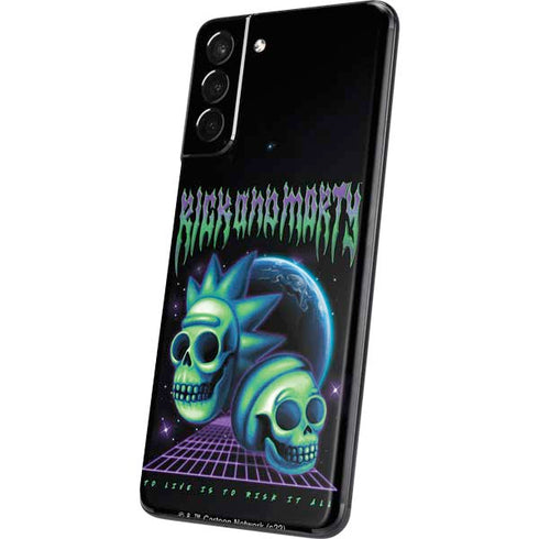 Adult Swim Rick and Morty Neon Skulls Galaxy S21 5G Skin