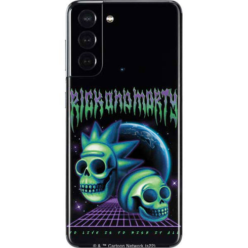 Adult Swim Rick and Morty Neon Skulls Galaxy S21 5G Skin