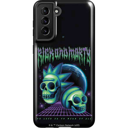 Adult Swim Rick and Morty Neon Skulls Galaxy S21 Plus 5G Pro Case