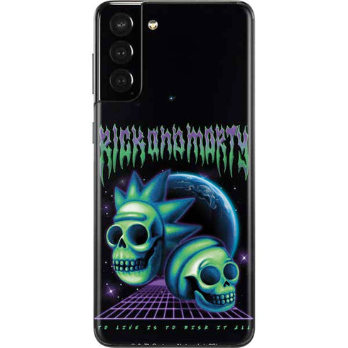 Adult Swim Rick and Morty Neon Skulls Galaxy S21 Plus 5G Skin