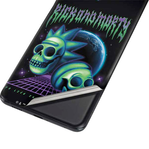 Adult Swim Rick and Morty Neon Skulls Galaxy S21 Ultra 5G Skin