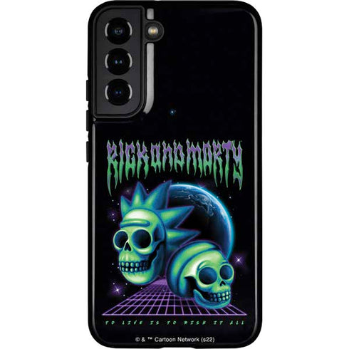 Adult Swim Rick and Morty Neon Skulls Galaxy S22 Plus Pro Case