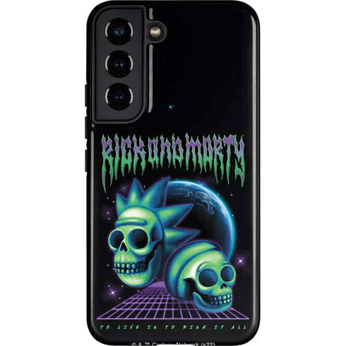 Adult Swim Rick and Morty Neon Skulls Galaxy S22 Pro Case