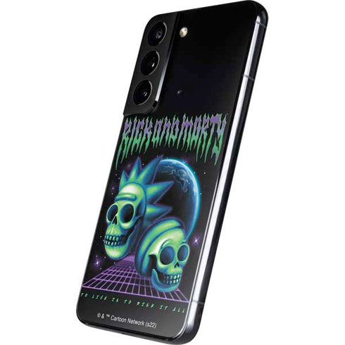 Adult Swim Rick and Morty Neon Skulls Galaxy S22 Skin