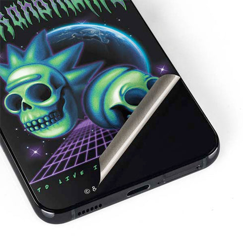 Adult Swim Rick and Morty Neon Skulls Galaxy S22 Skin