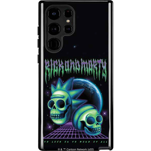 Adult Swim Rick and Morty Neon Skulls Galaxy S22 Ultra Pro Case