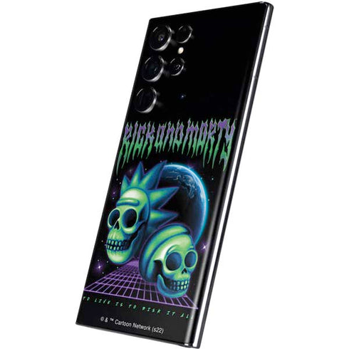 Adult Swim Rick and Morty Neon Skulls Galaxy S22 Ultra Skin