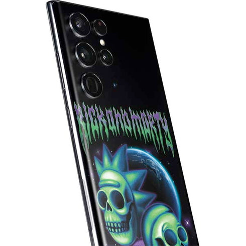 Adult Swim Rick and Morty Neon Skulls Galaxy S22 Ultra Skin
