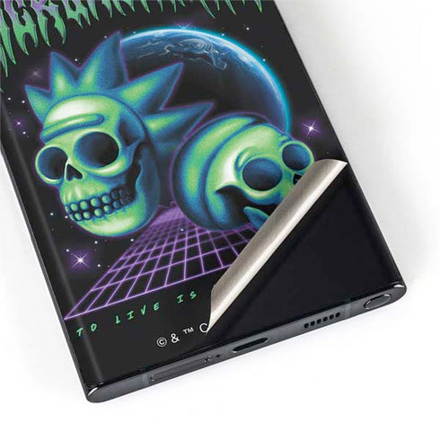 Adult Swim Rick and Morty Neon Skulls Galaxy S22 Ultra Skin