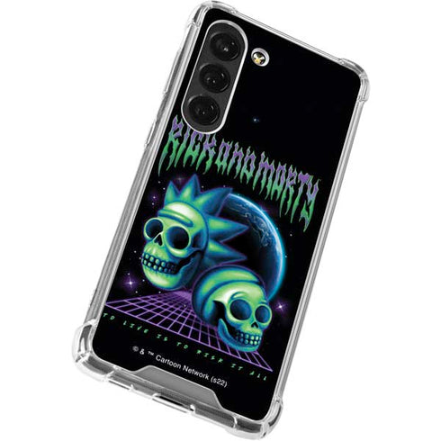 Adult Swim Rick and Morty Neon Skulls Galaxy S23 Clear Case