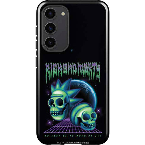 Adult Swim Rick and Morty Neon Skulls Galaxy S23 Plus Pro Case