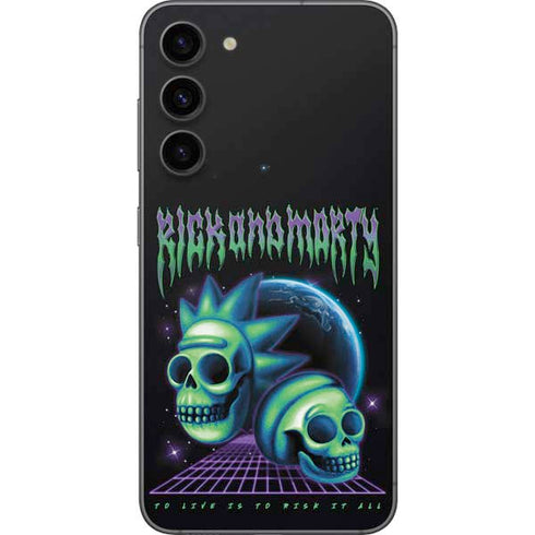 Adult Swim Rick and Morty Neon Skulls Galaxy S23 Plus Skin