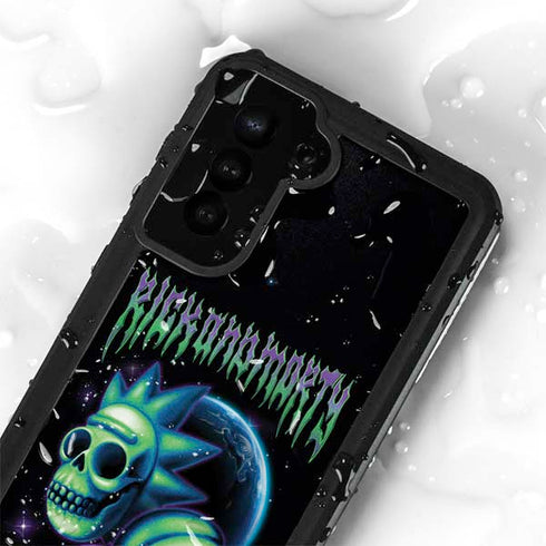 Adult Swim Rick and Morty Neon Skulls Galaxy S23 Plus Waterproof Case