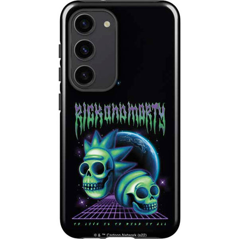 Adult Swim Rick and Morty Neon Skulls Galaxy S23 Pro Case