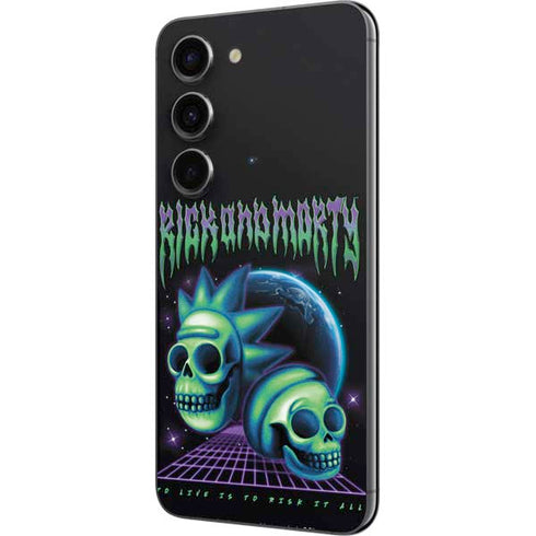 Adult Swim Rick and Morty Neon Skulls Galaxy S23 Skin