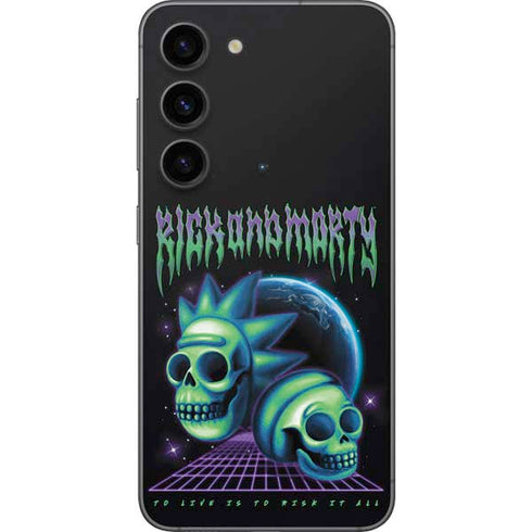 Adult Swim Rick and Morty Neon Skulls Galaxy S23 Skin