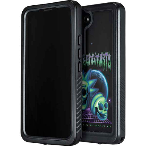 Adult Swim Rick and Morty Neon Skulls Galaxy S23 Waterproof Case