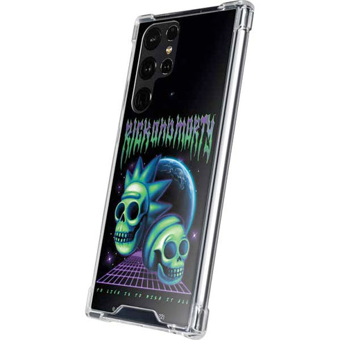 Adult Swim Rick and Morty Neon Skulls Galaxy S24 Ultra Clear Case