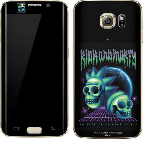 Adult Swim Rick and Morty Neon Skulls Galaxy S7 Edge Skin